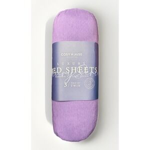 RARE Cosy House Collection Luxury 3-Piece Set - Twin  - PURPLE NWT‎